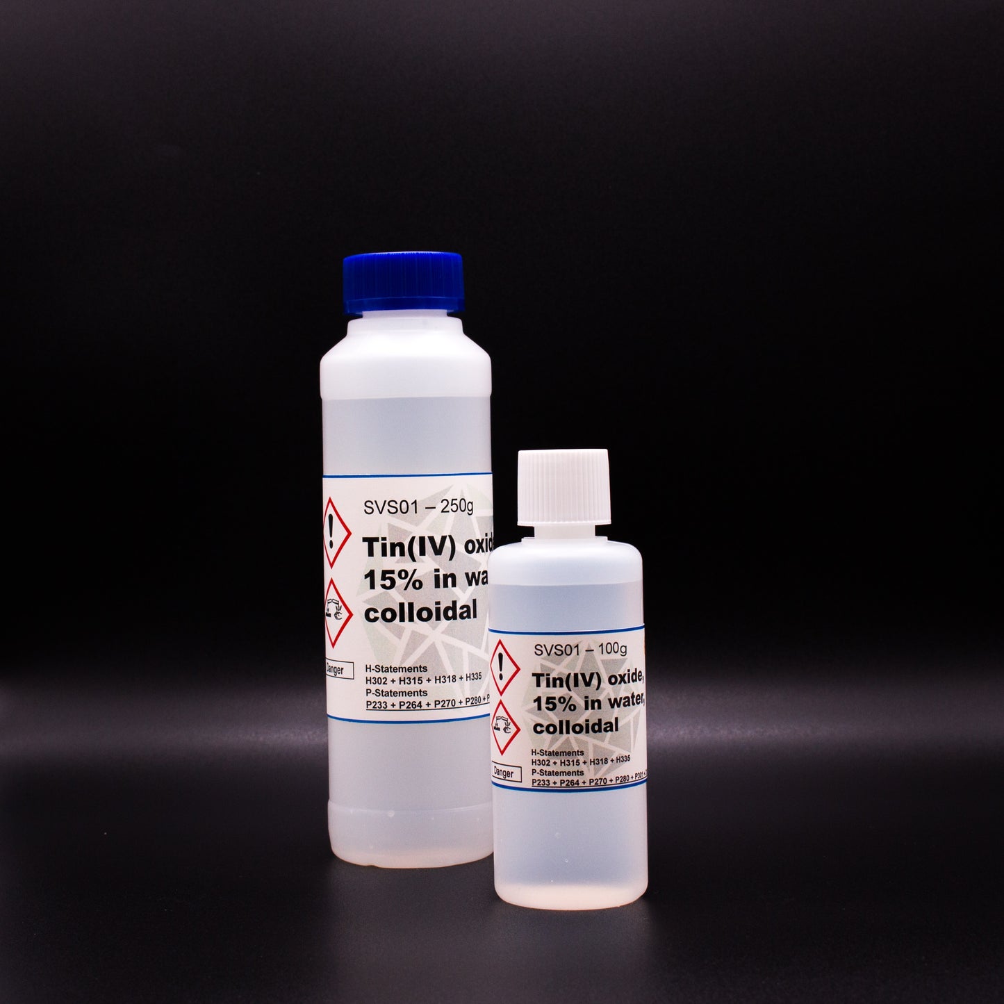 Tin(IV) oxide, 15% in water, colloidal, CAS: 18282-10-5